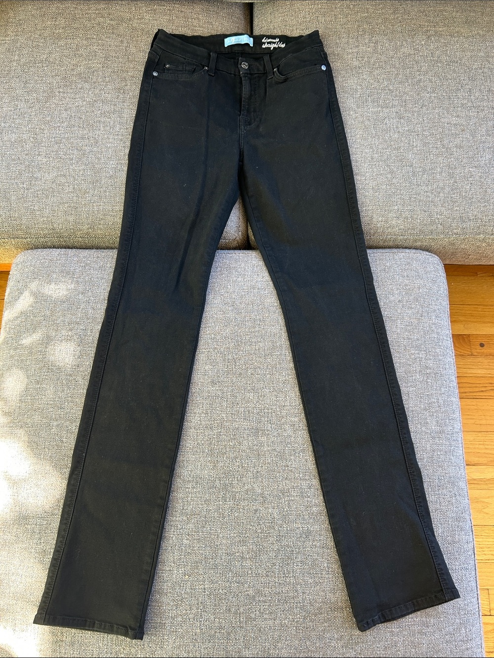 7 For All Mankind Men's Black Slim Straight Jeans